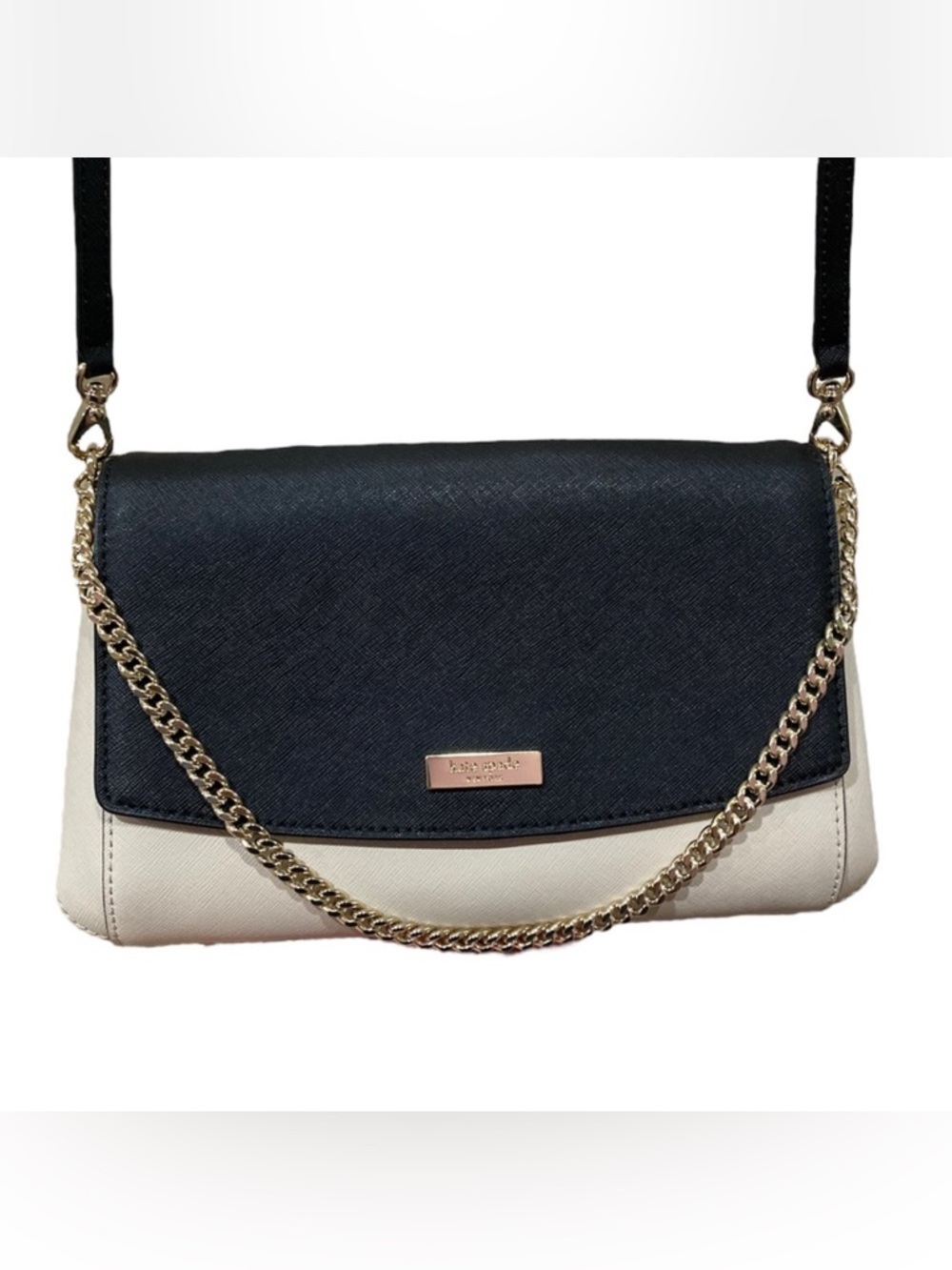 Kate Spade Black Neutral Two Tone Crossbody Purse Bag
